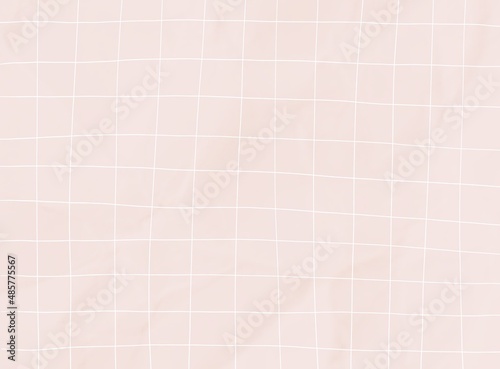 White grid on beige or pastel pink, powdery color background. Hand drawn texture, backdrop, cover, banner. 