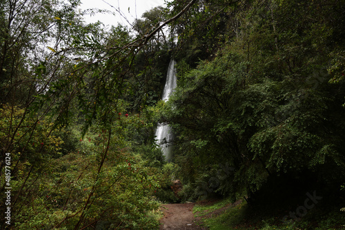 The Tocoihue waterfall in Chiloe Island  Chile