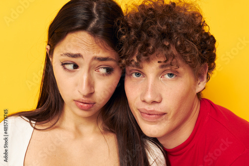 portrait of a man and a woman together posing emotions close-up Lifestyle unaltered
