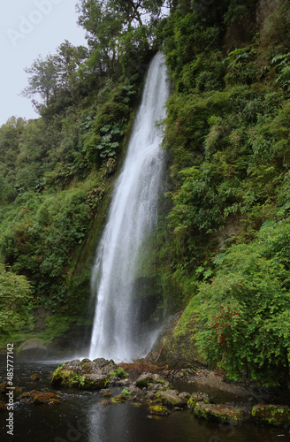 The Tocoihue waterfall in Chiloe Island, Chile