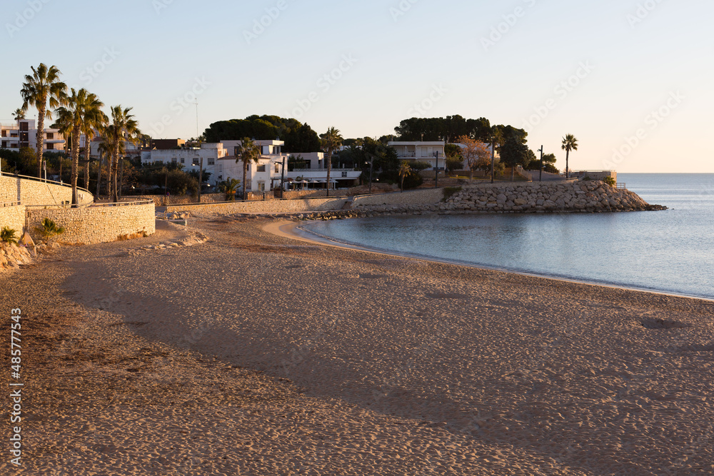Lonely and quiet beach in winter in the Mediterranean Sea Lonely and quiet beach in winter in the Mediterranean Sea