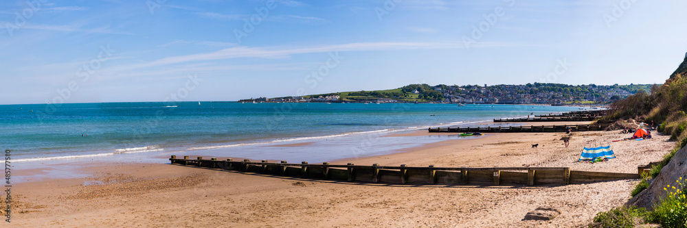 Fototapeta premium Swanage Beach, Dorset, Jurassic Coast, England, United Kingdom, Europe