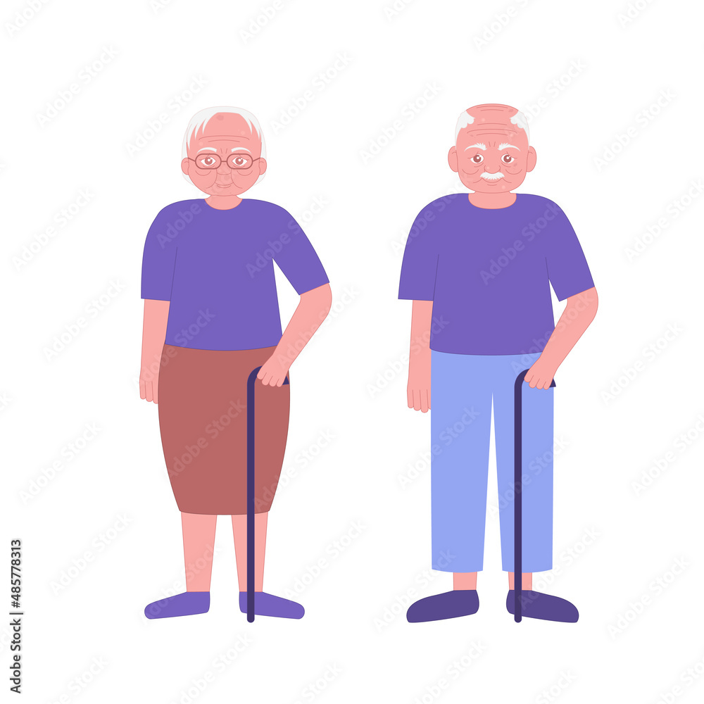 Elderly man and woman Elderly man and woman