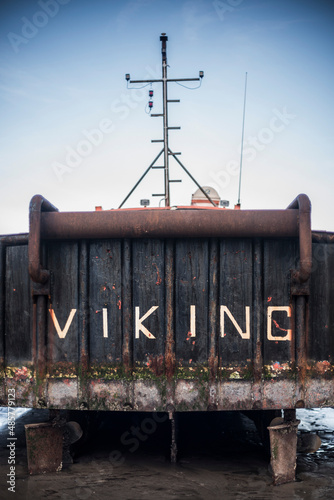 'Viking', an old, rusty fishing boat, Barmouth Harbour, Gwynedd, North Wales, Wales, United Kingdom, Europe photo