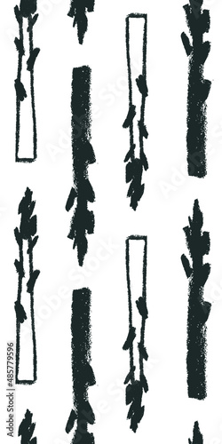 Vector asparagus pattern seamless. Pencil drawing texture. Green sparrow grass illustrations. Vegan restaurant banner, vegetarian ornament. Homemade vegetables. Label design for Asparagus officinalis.