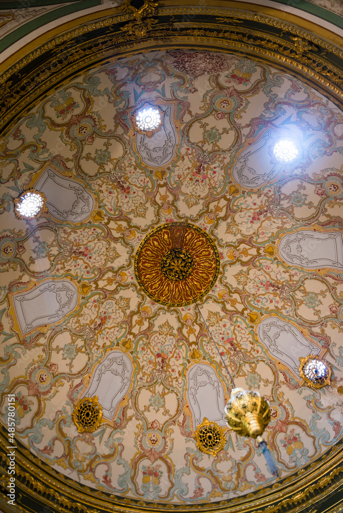 Topkapi Palace decorated interior, Istanbul, Turkey, Eastern Europe