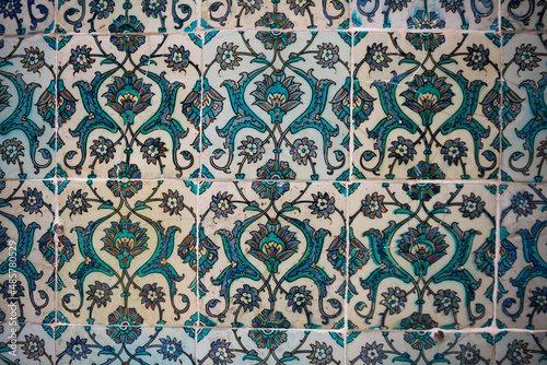 Traditional Turkish tiles at Topkapi Palace, Istanbul, Turkey, Eastern Europe © Matthew