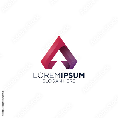 modern fir arrow direction logo