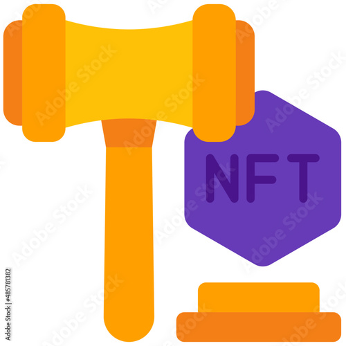 auction flat icon