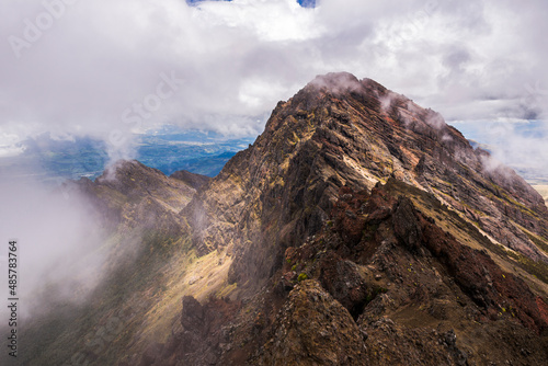 Ruminahui Volcano summit, Cotopaxi National Park, Avenue of Volcanoes, Ecuador, South America