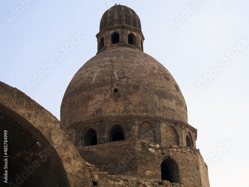 An ancient historic Islamic dome built 700 years ago in Cairo, Al Menoufy dome, Iwan Al Tawashi The Indian Camphor Islamic dome and hall built at the end of Ayyubid era and beginning of Mamluk era photo