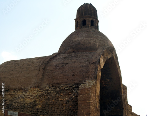 An ancient historic Islamic dome built 700 years ago in Cairo, Al Menoufy dome, Iwan Al Tawashi The Indian Camphor Islamic dome and hall built at the end of Ayyubid era and beginning of Mamluk era photo