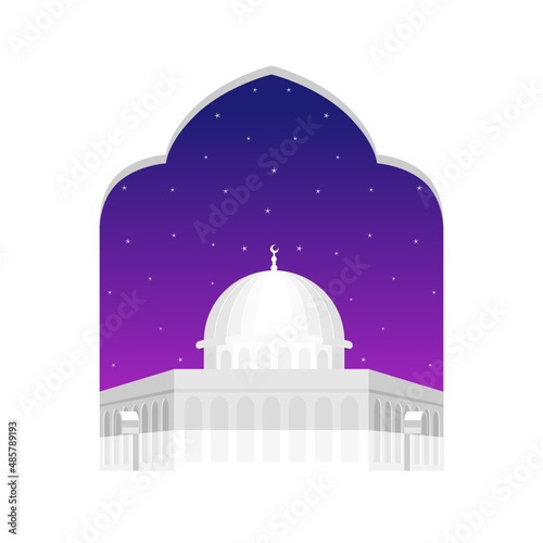 al aqsa mosque vector illustration