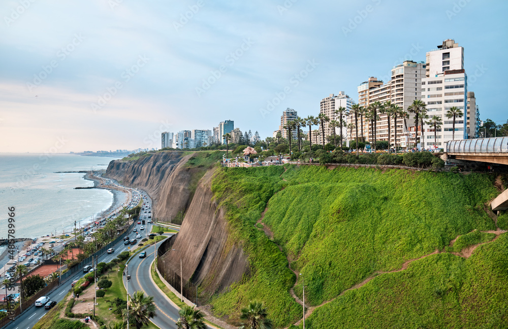 Miraflores, Lima, Peru. Urban landscape. Stock Photo  Adobe Stock
