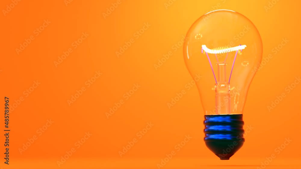 3d visualization of a lamp on an orange background 3d visualization of a lamp on an orange background