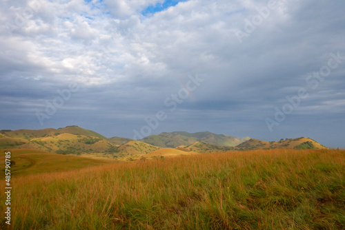 Scenic mountain landscapes against sky at Chyulu Hills, Chyulu Hills National Park, Kenya