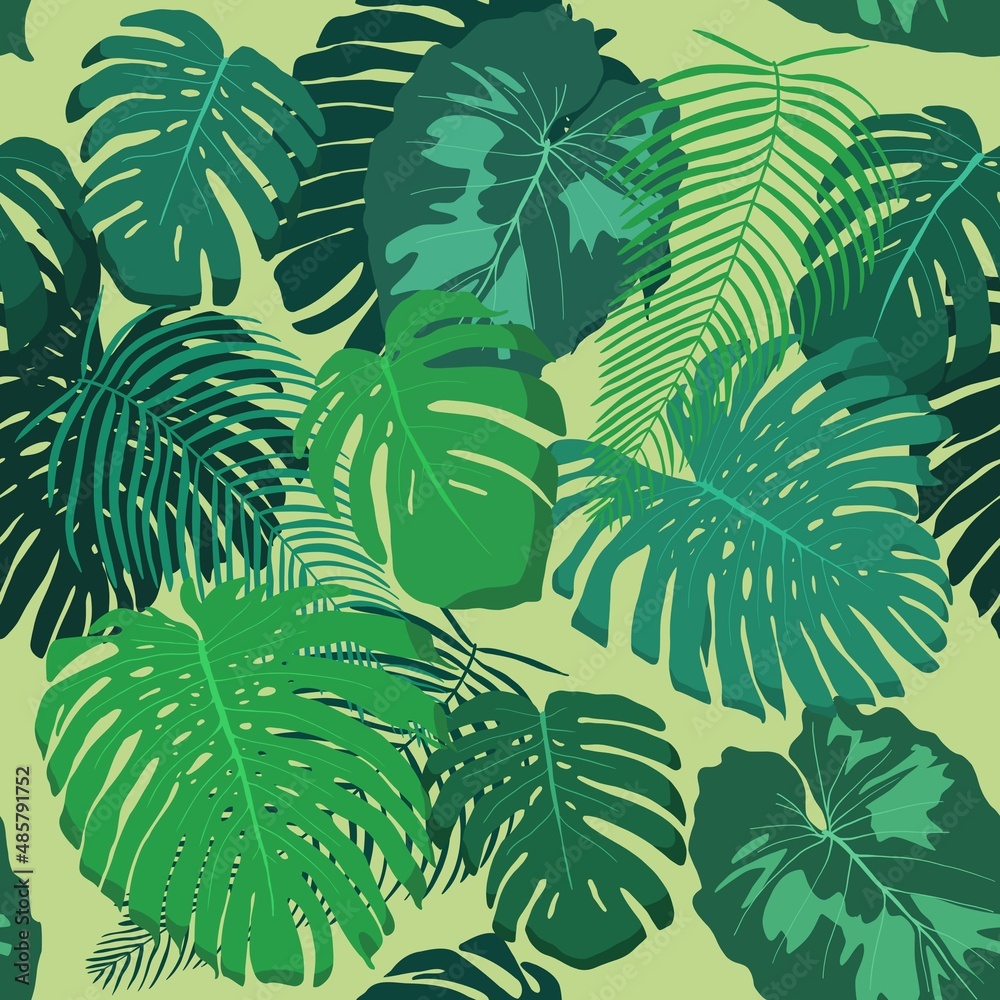 Rainforest background - seamless fashion pattern