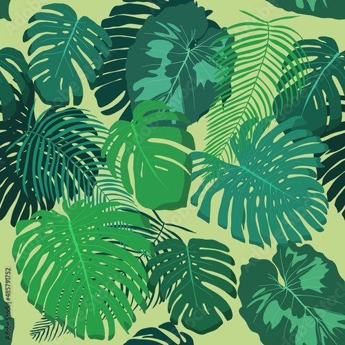 Rainforest background - seamless fashion pattern