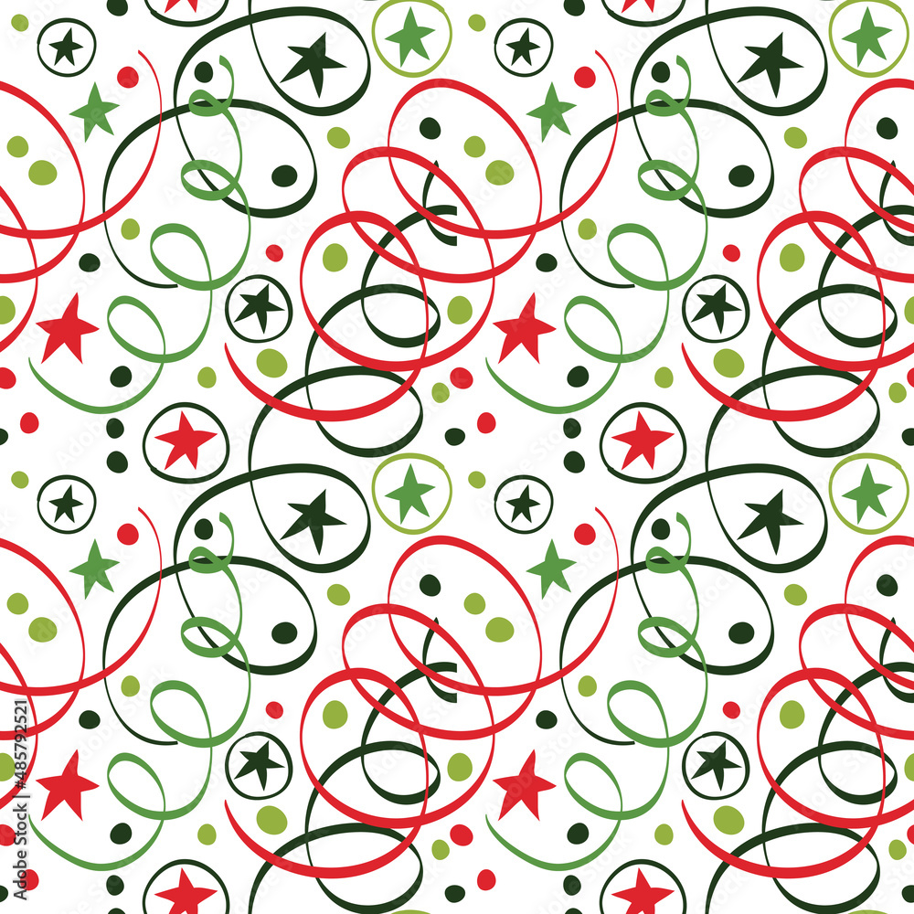 Seamless background with red and green serpentine. Seamless background with red and green serpentine.