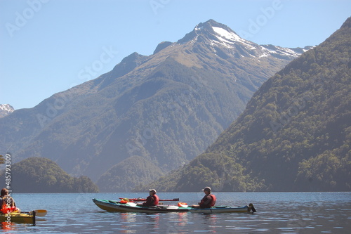 Kajak, New Zealaned, Mountain, Water