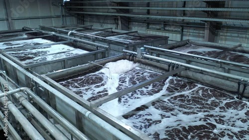 Water cleaning facilities at an industrial factory