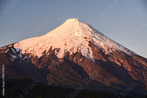 Sunset at Osorno Volcano, Vicente Perez Rosales National Park, Chilean Lake District, Chile, South America