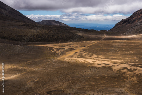 'South Crater' on the Tongariro Alpine Crossing Trek, Tongariro National Park, North Island, New Zealand