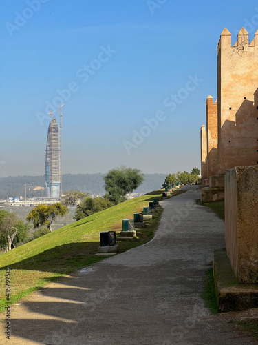 Mohammed VI tower under construction in Rabat photo
