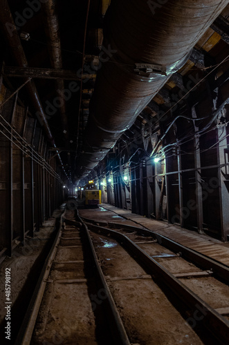 train in the tunnel