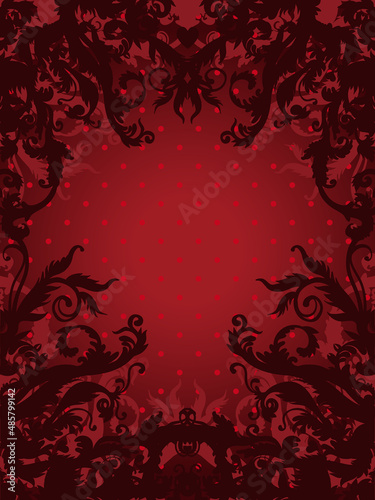 Vintage background ornate baroque pattern, vector illustration