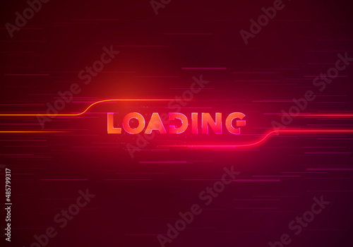 Vector Illustration Loading Screen In Glitch Style