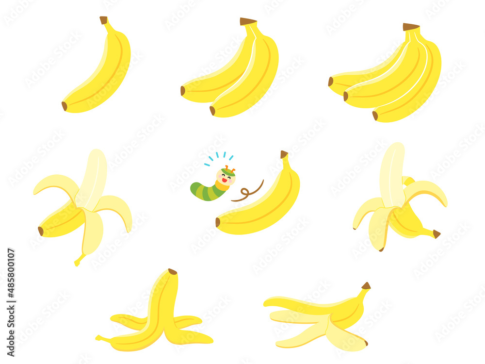 果物イラスト　バラエティセット　バナナ