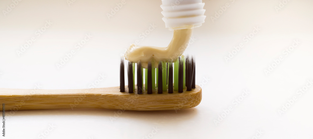 Toothbrush on a white background., close up view. Toothbrush on a white background., close up view.