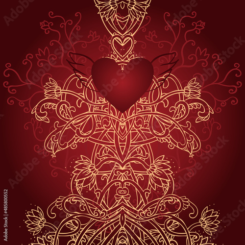 Beautiful pink swirls background. Valentine's day concept.