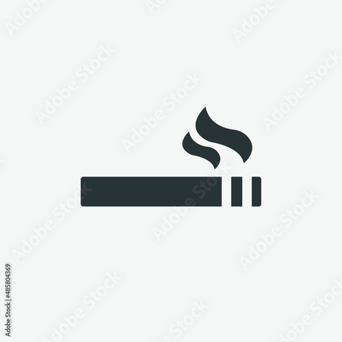 Smoking cigarette icon vector isolated. smoke, nicotine, smell, unhealthy, tobacco sign symbol