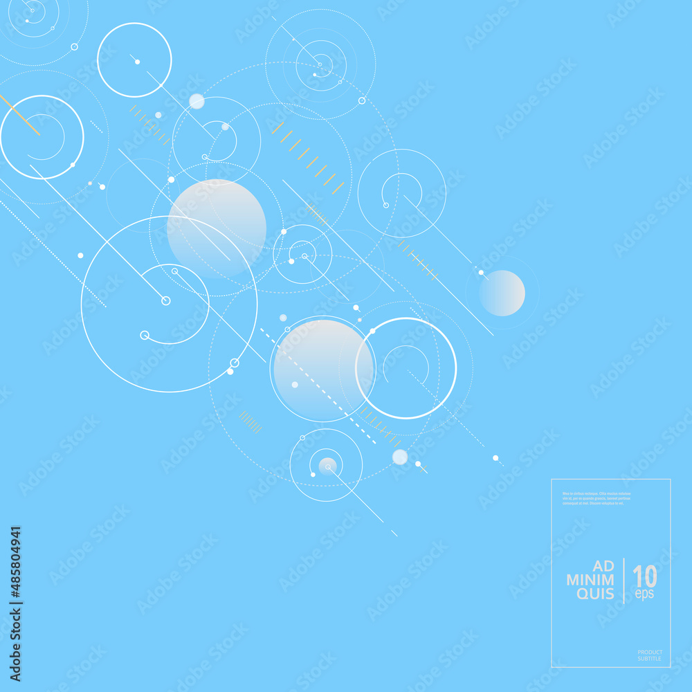 Connect circle and lines background. Vector technology template. Medical work cover illustration