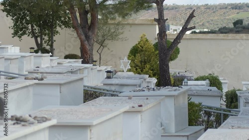 Jewish graves in a jewish cemetery, Casabermeja, Spain photo