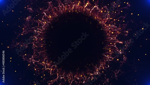 Neon Countdown. This Stock Motion Graphic Video Shows A Countdown With Neon Numbers From Number Ten To Zero