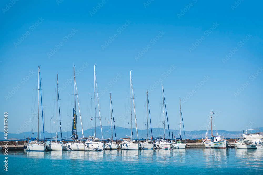 Sailing boats on Agistri Island, Saronic Islands, Greece
