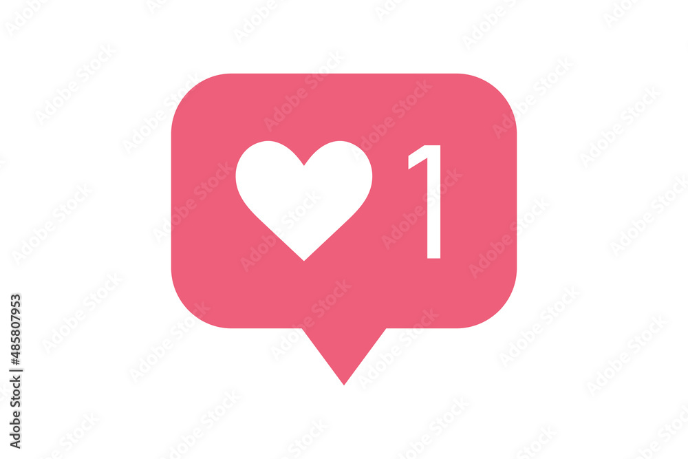 like icon notification. Heart for social network 