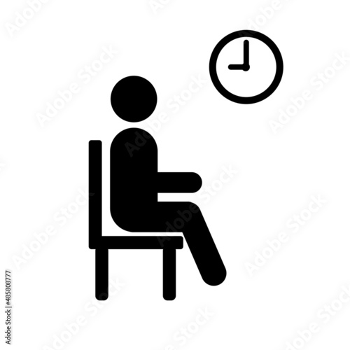 Waiting icon. Isolated sign symbol vector illustration - high quality black style vector icons