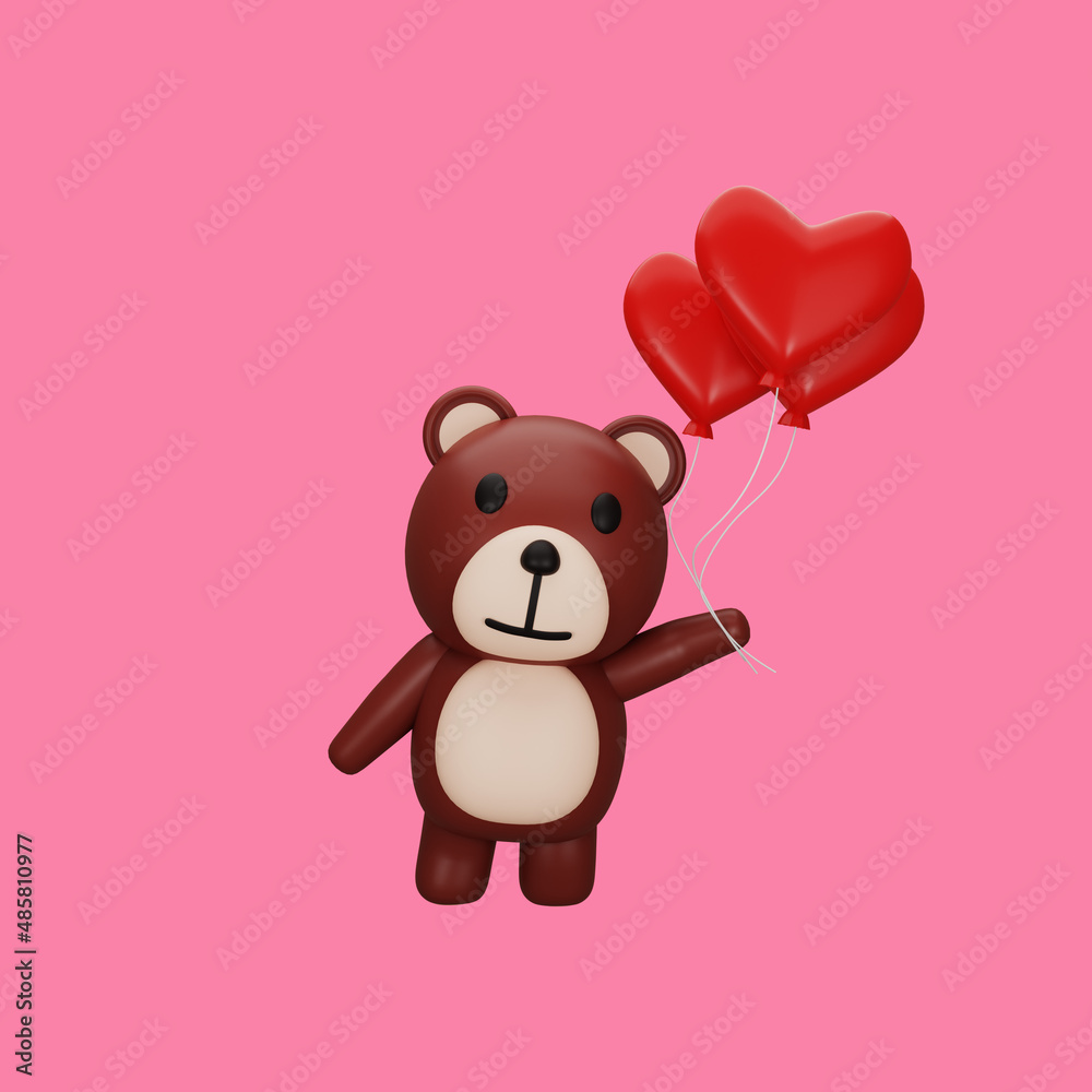 teddy bear with valentine's concept