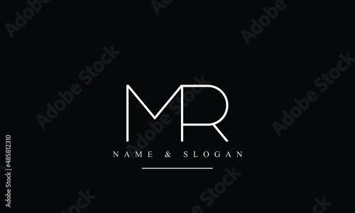RM, MR, R, M abstract letters logo monogram