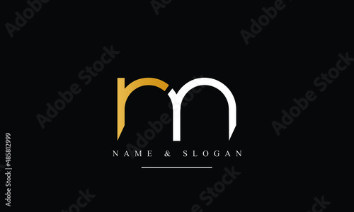 RM, MR, R, M abstract letters logo monogram