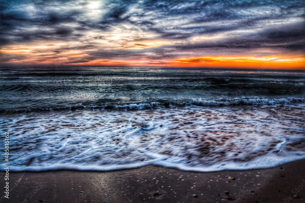 sunset on the beach