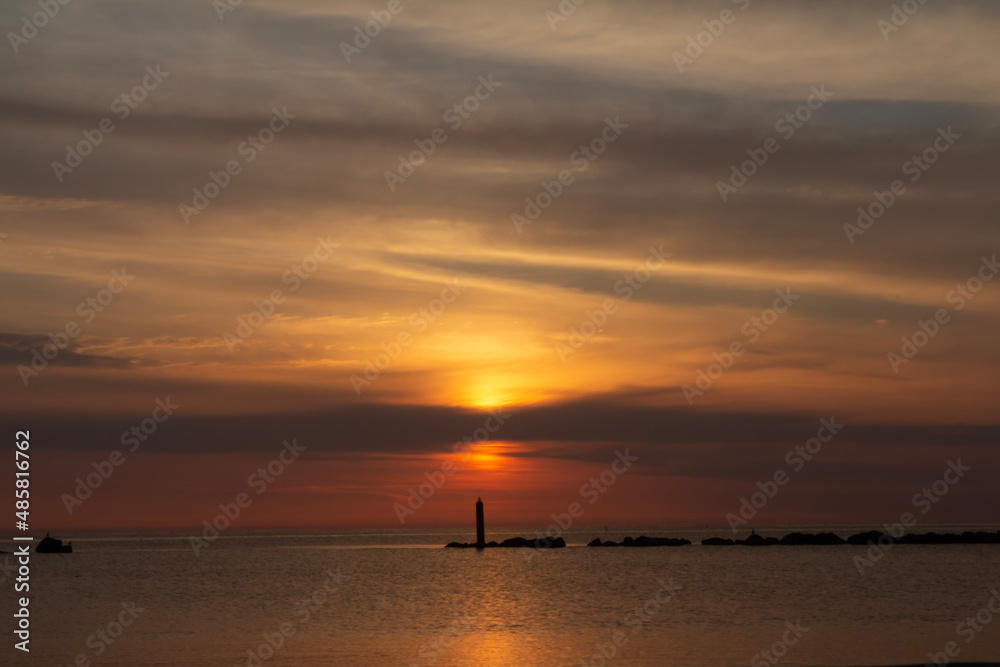 sunset on the beach