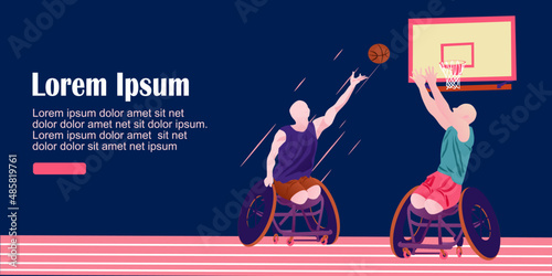 Faceless people with disabilities do sport