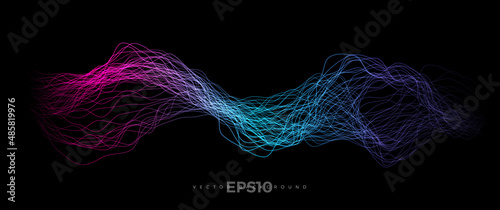 Modern gradient line wave background. Abstract colorful wave graphic element. 