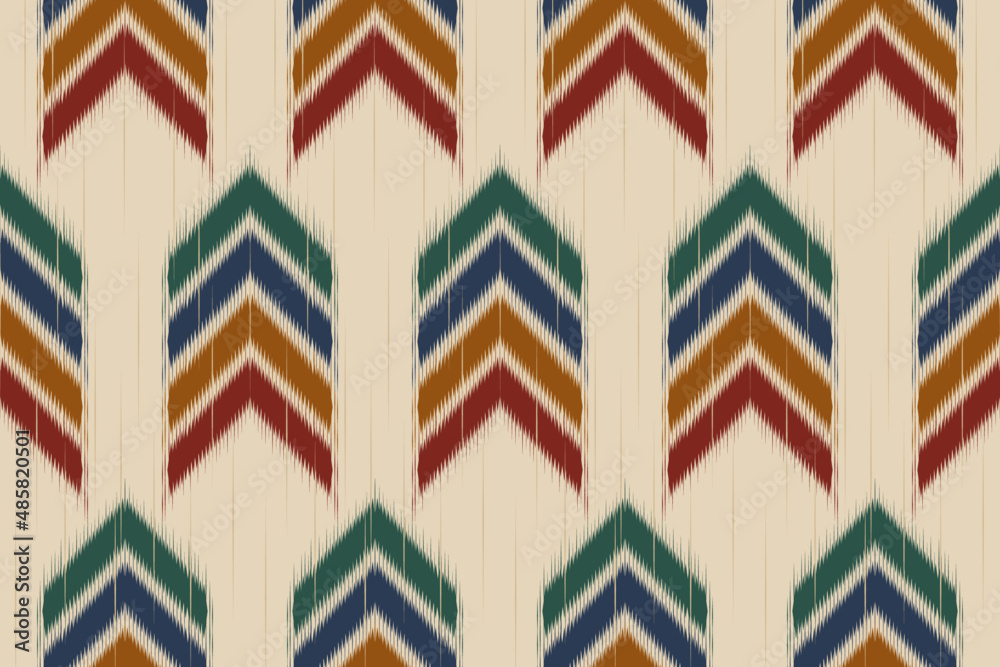 Ikat seamless pattern in tribal. Geometric ethnic traditional. Mexican striped style. Design for background, wallpaper, vector illustration, fabric, clothing, batik, carpet, embroidery. Ikat seamless pattern in tribal. Geometric ethnic traditional. Mexican striped style. Design for background, wallpaper, vector illustration, fabric, clothing, batik, carpet, embroidery.