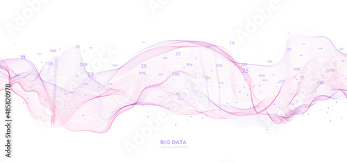 Data transformation vector background. big data technology, future of internet vector background design. Cyber circuit technology background.
